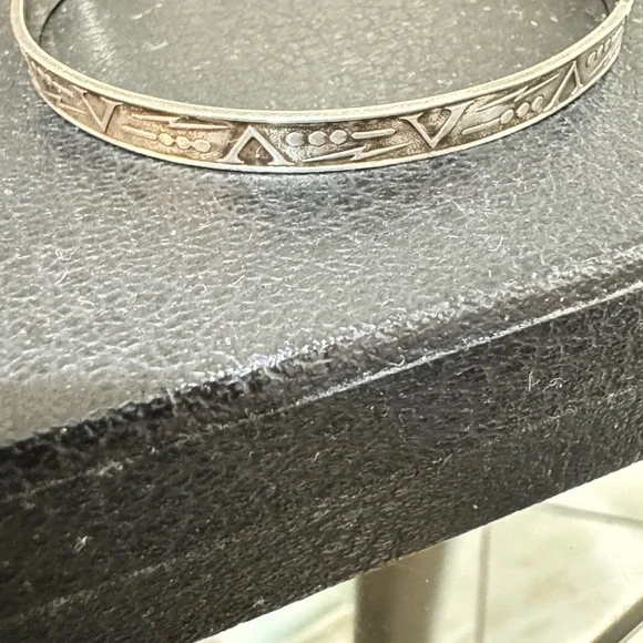 Vintage Coro Sterling Silver Bangle Bracelet Very Rare Pattern - Picture 13 of 14